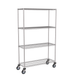 mobile 4 tier wire shelving