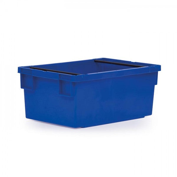 Euro Sized Stacking Box in Blue with bale arms