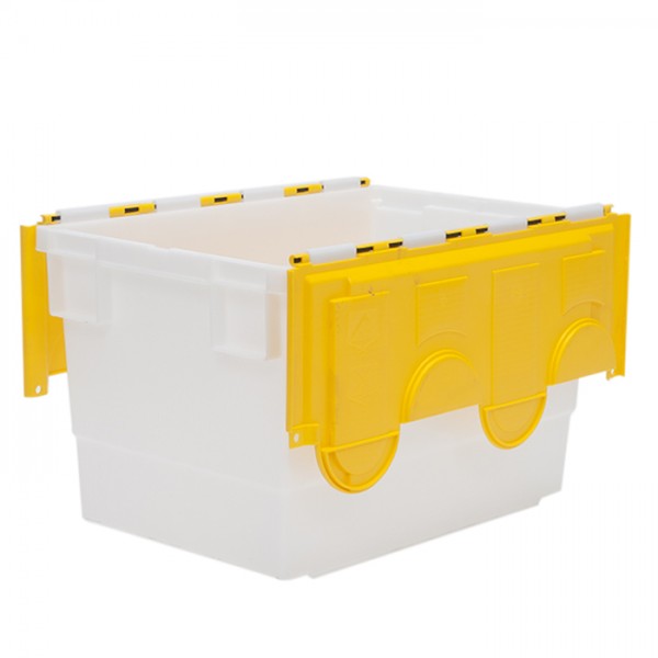 68 Litre Attached Lid Container - Natural Base with Coloured Lid