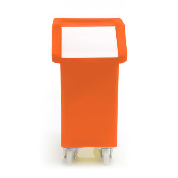 Orange food approved Ingredients trolley With clear lid