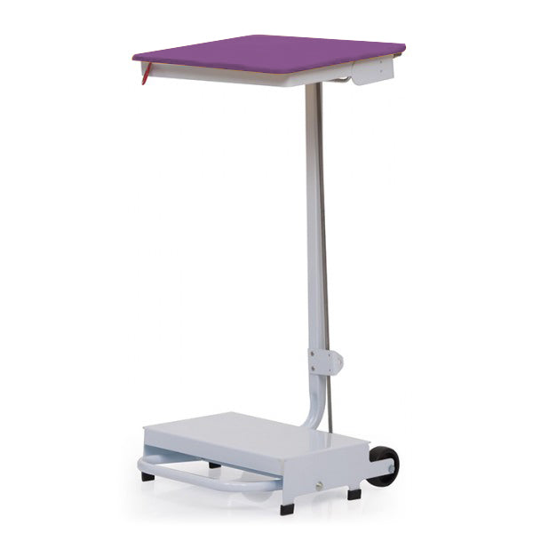Clinical waste foot pedal bin with purple lid