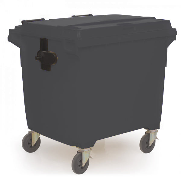 Compactor wheeled waste bin grey