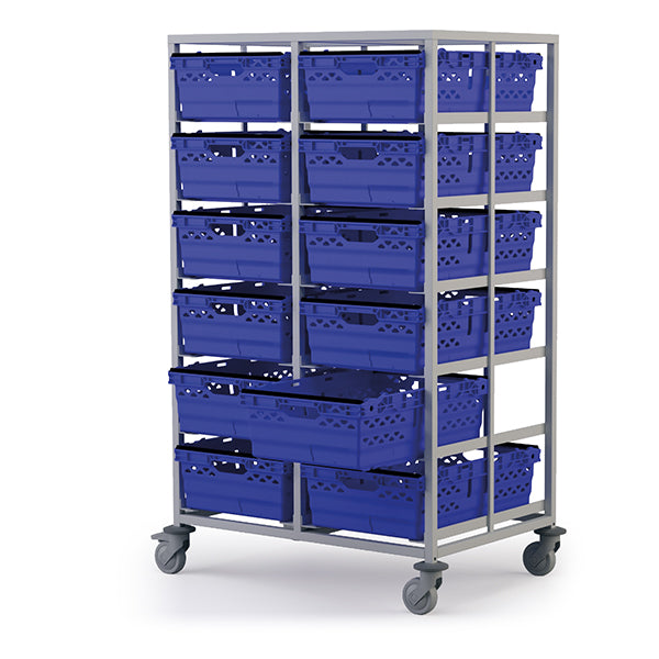 Euro container supermarket crate trolley