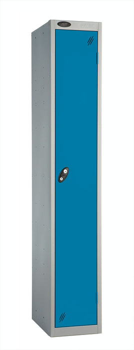 Steel locker with blue door
