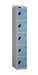 5 Door Steel Locker with blue doors sloping top