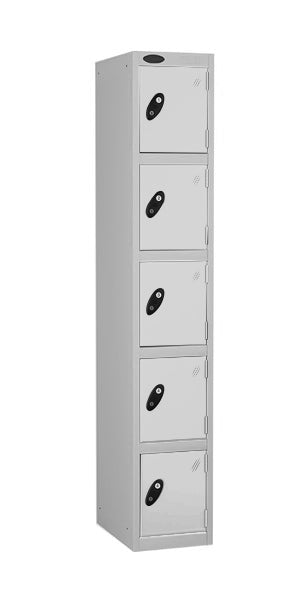 5 Door Steel Locker with grey doors