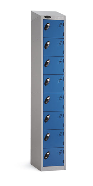 8 blue door front sports locker sloping top