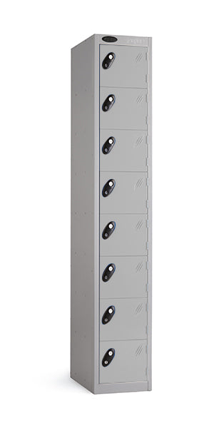 8 grey door front sports locker