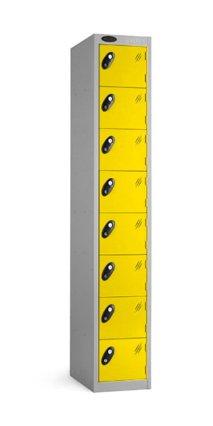 8 yellow door front sports locker