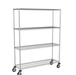 mobile 4 tier wire shelving