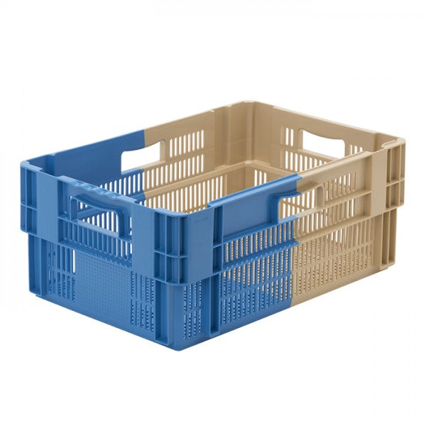 47 Litre Bi-Colour 180º Stack & Nest Container - Perforated Sides & Base