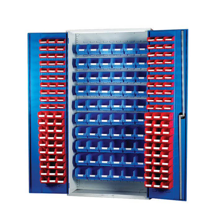 Louvred Panel 2000mm Small Parts Cabinet with Bin Kit
