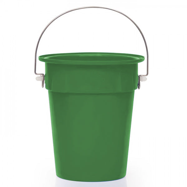 Green bucket with handle
