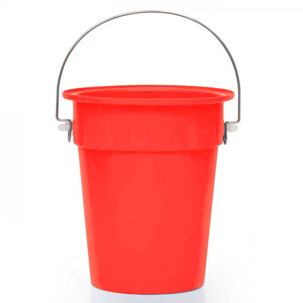 Red bucket with handle