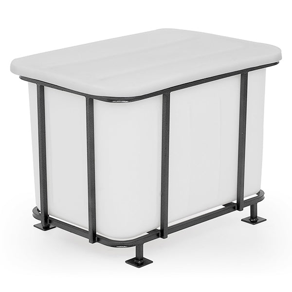 food manufacturing tank with frame and lid