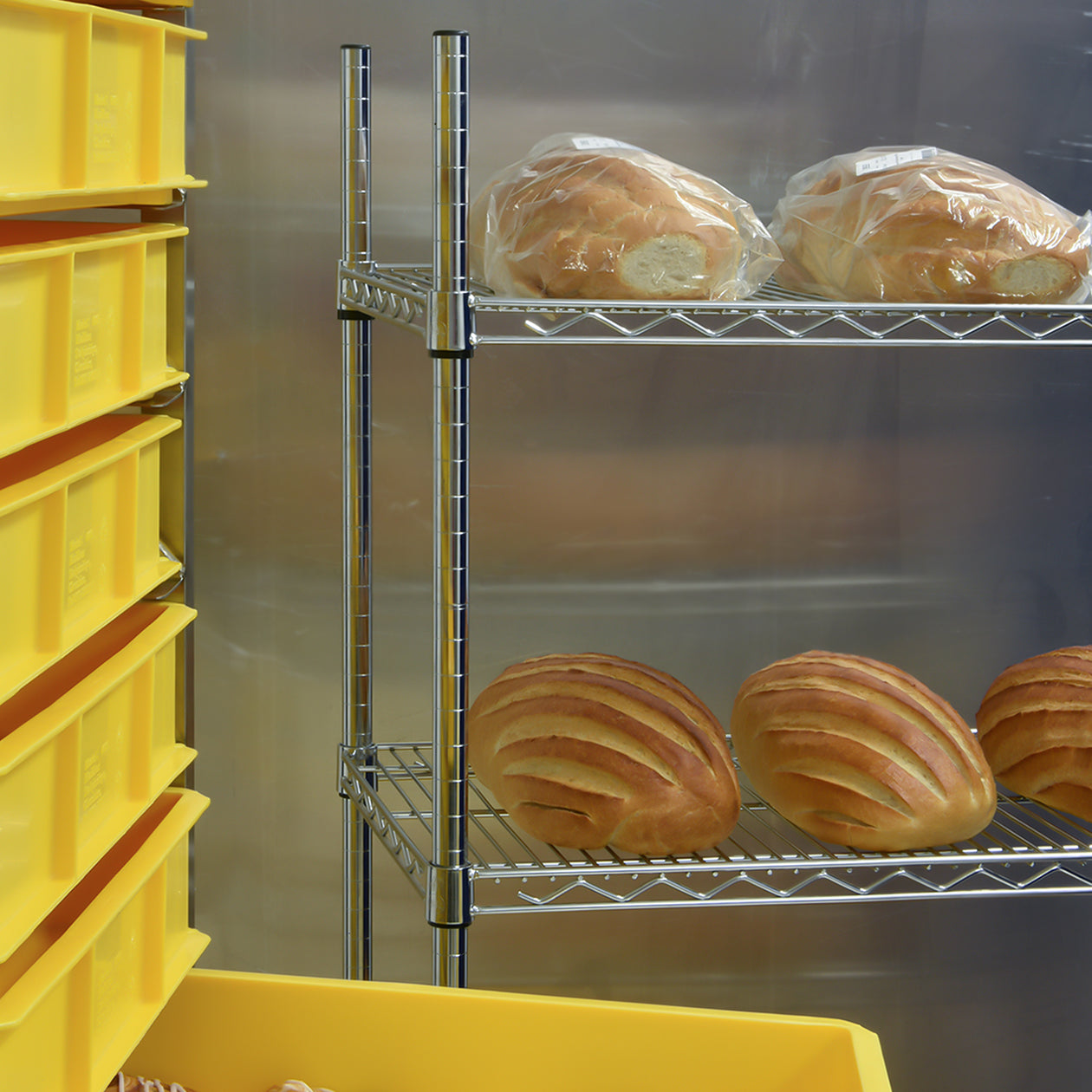 Stainless Steel Wire Shelving - Mobile Unit 1950mm High — Mailbox Products