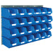 Louvred Panel Small Parts Bin Kits blue