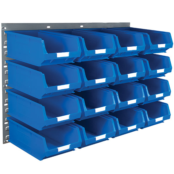 Louvred Panel Small Parts Bin Kits blue