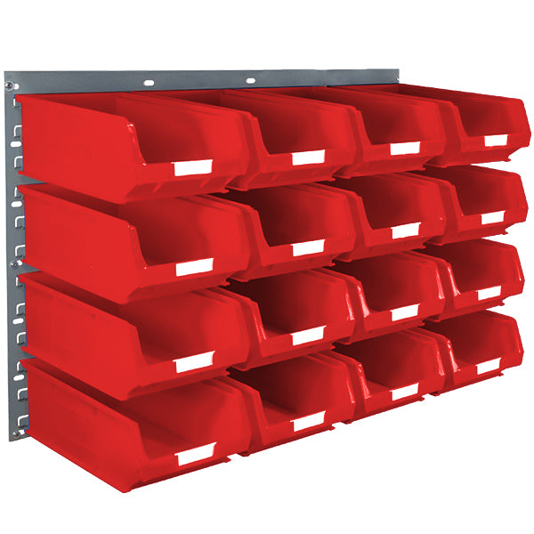 Louvred Panel Small Parts Bin Kits Red