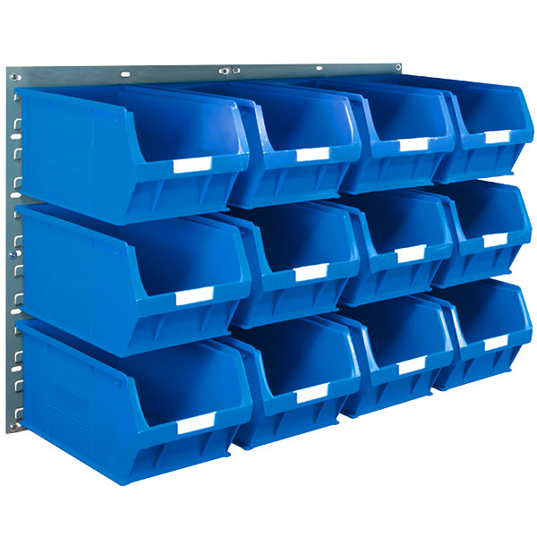 Louvred Panel Small Parts Bin Kits blue