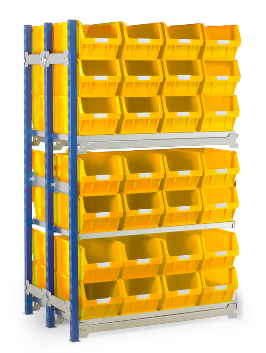 Double Extension Bay Shelving with Bin Kits