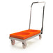 Orange food transporting and storing trolley