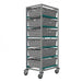 Bale arm boxes and trolley