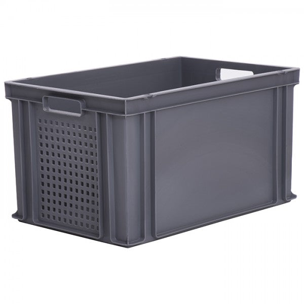 Euro norm stacking container in grey, food safe plastic containers