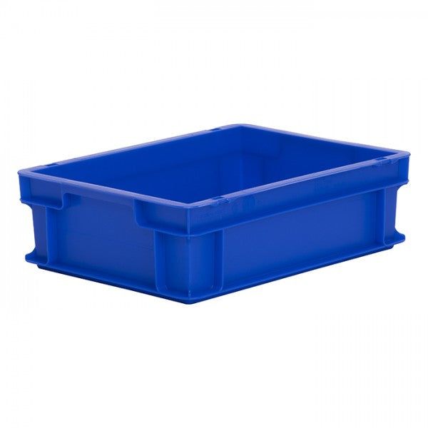Euro size plastic stacking box in blue