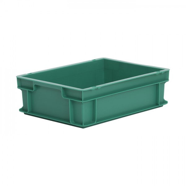 Euro size plastic stacking box in green