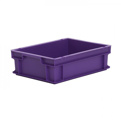 Euro size plastic stacking box in purple