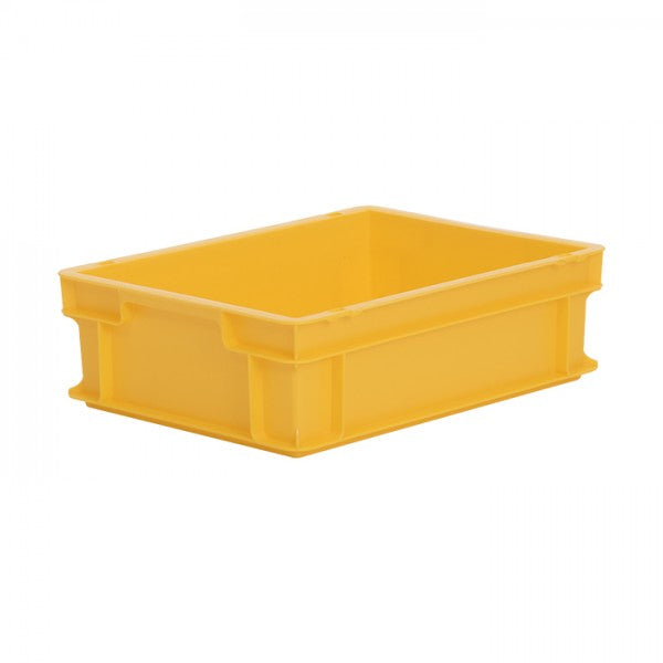 Euro size plastic stacking box in yellow