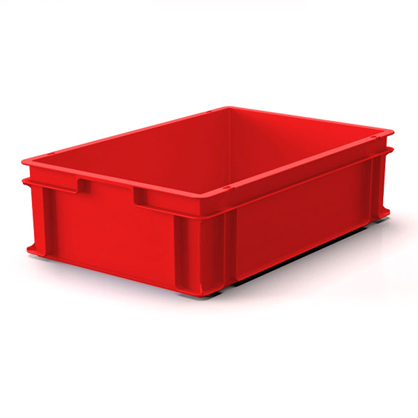 Red stacking containers
