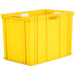 Large coloured Euro norm stacking container in yellow, food safe plastic storage box with handles