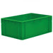 Euro norm stacking container in green, made from food safe high quality graded plastic