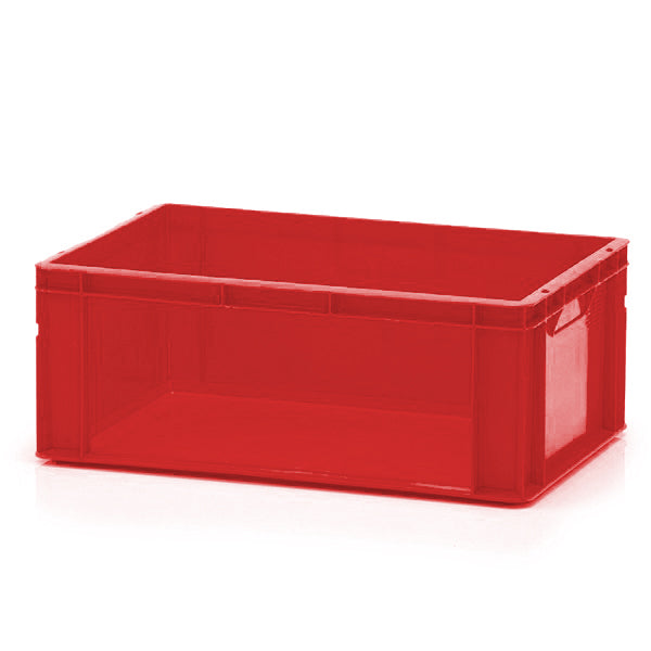 Red order picking boxes