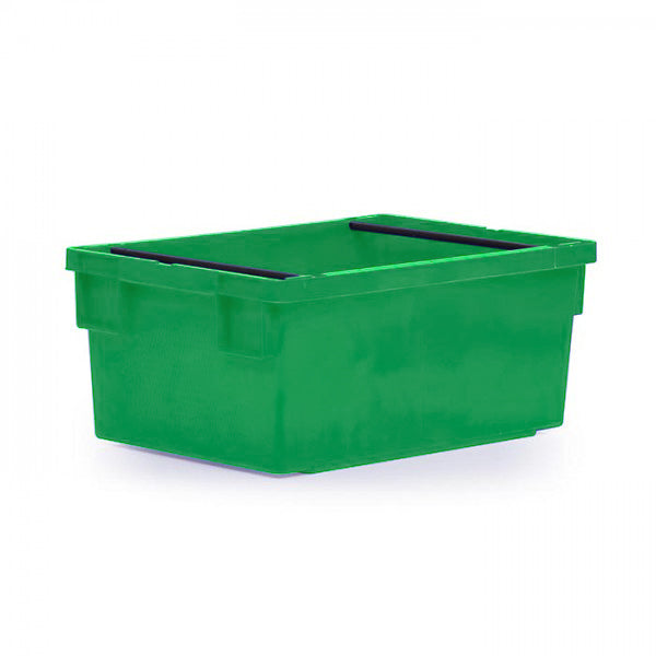 Euro Sized Stacking Box in Green with bale arms