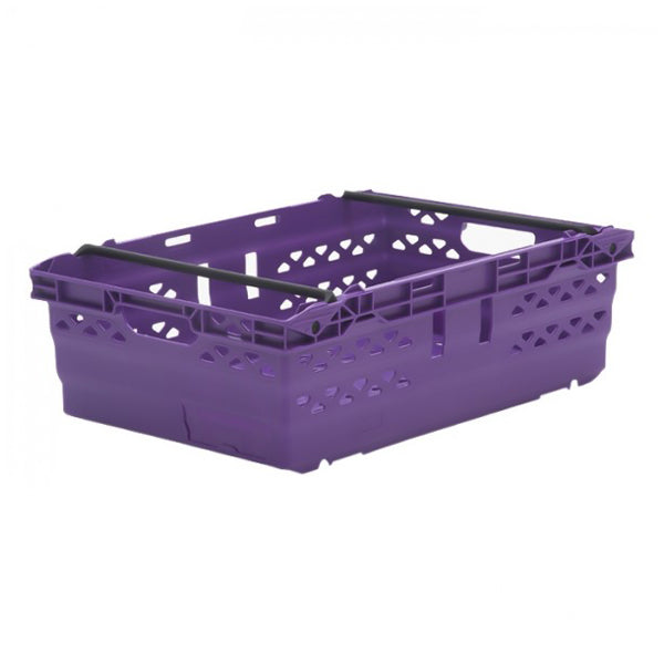 Bale arm supermarket crate in purple