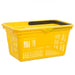 Plastic shopping basket in yellow