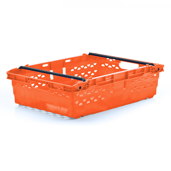 Orange Supermarket Bale Arm Crate