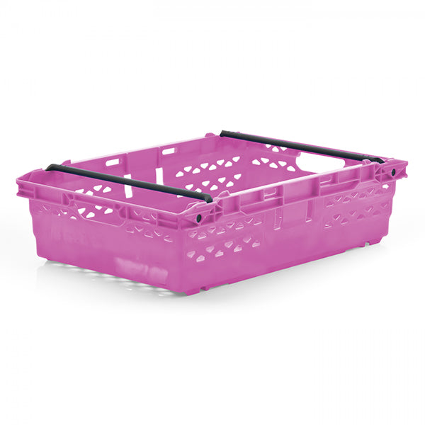 Pink supermarket crate