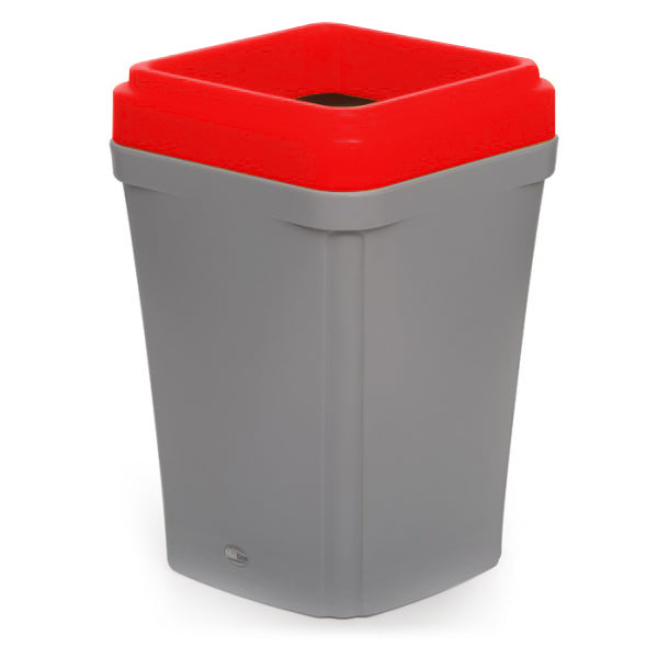 Colour coded open top red bin