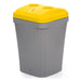 Bottle recycling bin yellow lid