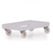Euro sized white heavy duty plastic dolly with castors