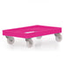 Euro sized pink heavy duty plastic dolly with castors