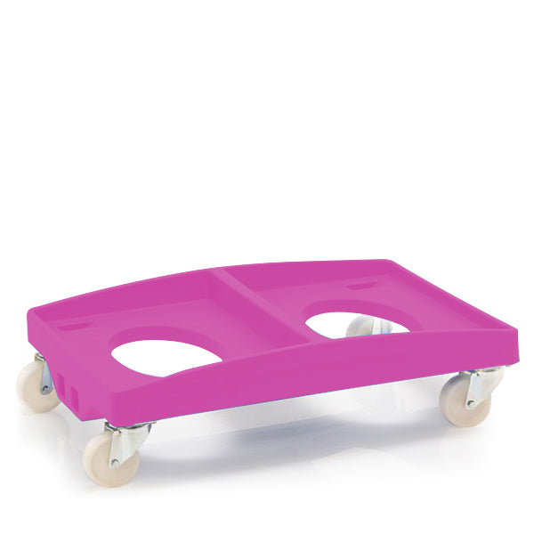 Pink heavy duty stacking dolly
