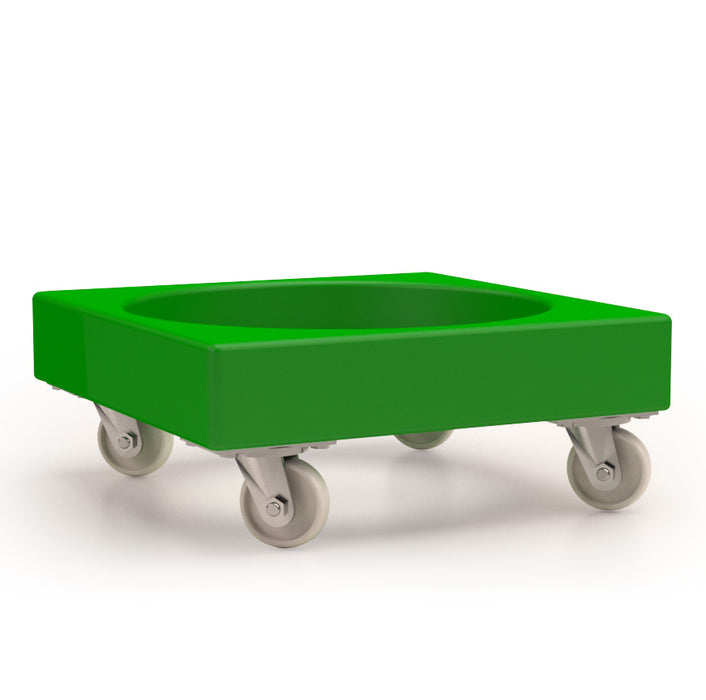 plastic stacking dolly green