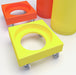 coloured plastic stacking dolly with ingredients tubs