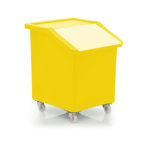 Food ingredients trolley in yellow