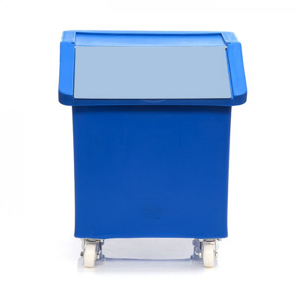 Mobile food ingredients container in blue